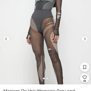 New with tags Manier De Voir TECHNICAL PRINT MESH  leggings